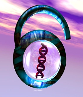Deoxyribonucleic Acid Art Imprime: Unlocking genetic code