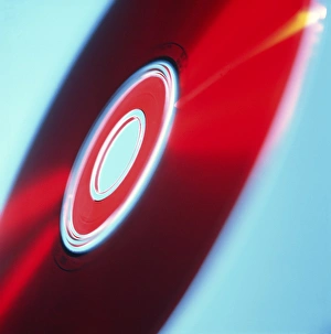 Digital Data Storage Solutions Imprime: View of a compact disc for storing computer data