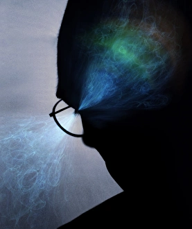 Brain Function Illustration Imprime: Visual processes, conceptual artwork