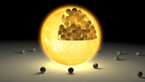 Sistema Solar Imprime: Volumen del Sol en comparación con Júpiter