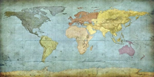 World Map Illustration Imprime: World map