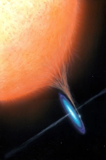 Black Hole Formation Imprime: X-ray binary system, artwork