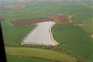 Uk Rural Scenery Imprime: Aerial of Cornish fields, Cornwall, England, United Kingdom, Europe