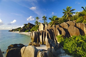 Indian Ocean Landscape Photography Imprime: Anse Source d Argent Beach