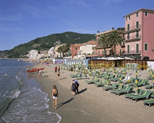 Italian Riviera Coast Imprime: Beachfront