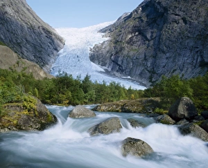 Scandinavian Glaciers Imprime: Briksdalsbreen Glacier