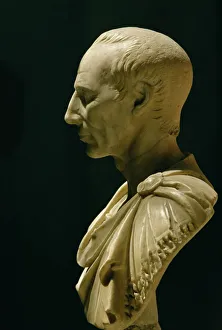 Impresiones de Escultura de la cabeza del emperador Julio César en el Museo Vaticano en Roma Roma Imprime: Estatuilla de Julio César