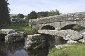 United Kingdom Travel Destination Imprime: Clapper Bridge, mid span missing