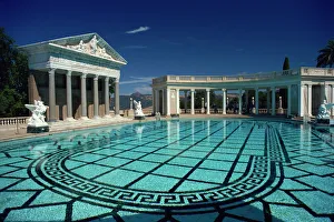 Arquitectura Clásica Imprime: Arquitectura clásica y piscina del castillo de Hearst en San Simeón, California