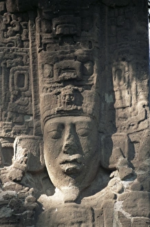 Central American Archaeology Imprime: Close-up of Stele E