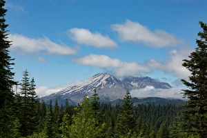 US National Landmarks Imprime: Cloud over Mount St. Helens, part of the Cascade Range, Pacific Northwest region