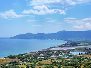 Samos Island Greece Imprime: Coast of Pythagoreio, elevated view