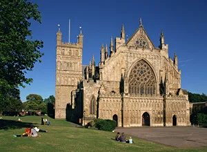 Catedral de Exeter en la ciudad de Exeter en el condado de Devon en Inglaterra Reino Unido Europa