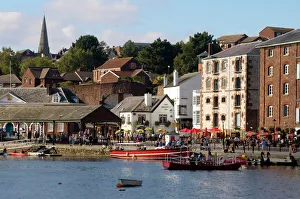 Imágenes Relacionadas Imprime: Puerto de Exeter en la ciudad de Exeter en el condado de Devon en Inglaterra Reino Unido Europa