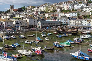 Vista Aérea Imprime: Puerto de Brixham en el condado de Devon en Inglaterra Reino Unido Europa
