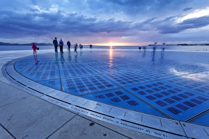 Croatia Tourism Imprime: Installation Greetings To The Sun by Nikola Basic at sunset