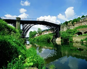 Shropshire Imprime: Ponte de hierro sobre el río Severn en Ironbridge