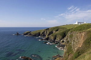 United Kingdom Scenery Imprime: Lighthouse, Lizard Point, Cornwall, England, United Kingdom, Europe
