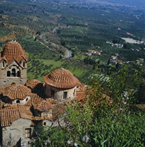 Impresiones de Monasterio de Panthanassa, Místras, Grecia, Europa Arquitectura Bizantina Imprime: Monasterio de Panthassá