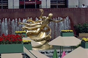 New York City Statues Imprime: Prometheus statue