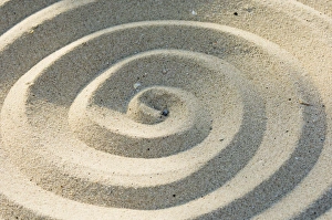 Geometric Shapes Imprime: Sand spirals