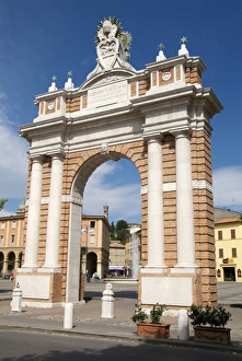 Italy Old Town Photography Imprime: Santarcangelo di Romagna, old town, Adriatic coast, Emilia-Romagna, Italy, Europe