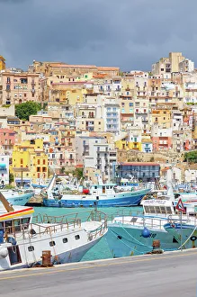 Mediterranean Sea Ports Imprime: Sciacca harbour, Sciacca, Agrigento district, Sicily, Italy, Mediterranean, Europe
