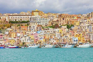 European Seaside Resorts Imprime: Sciacca harbour, Sciacca, Agrigento district, Sicily, Italy, Mediterranean, Europe