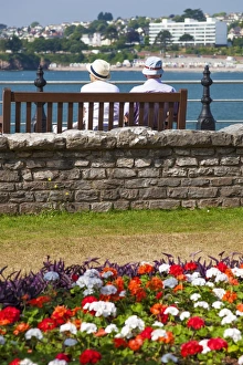 UK Beach Scene Imprime: Seafront, Torquay, Devon, England, United Kingdom, Europe