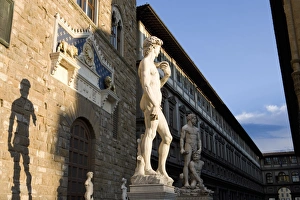 Famous Statues In Europe Imprime: Statue of David with shadow