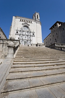Mediterranean Cityscape Imprime: Steps of Cathedral