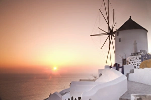 Cyclades Islands Map Imprime: Sunset, Oia