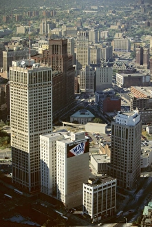High Angle View Of Cities Imprime: Tower blocks