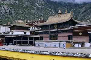 China Asia Travel Imprime: Upper halls at Drepung monastery, Lhasa, Tibet, China, Asia