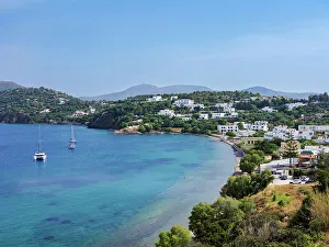 Leros Island Greece Imprime: Vromolithos Beach, elevated view, Leros Island, Dodecanese, Greek Islands, Greece, Europe