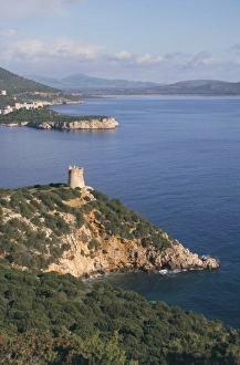 Sardinian Coastal Scenery Imprime: Watchtower