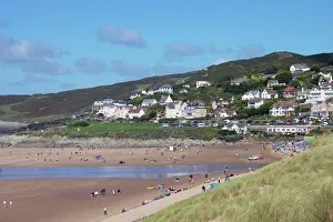 Imágenes Relacionadas Imprime: Playa de Woolacombe en Woolacombe en Devon Inglaterra Reino Unido Europa