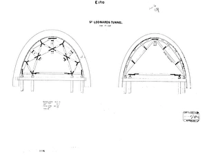 Network Rail Archives Imprime: St Leonards Tunnel - Cross Sections [c1925]