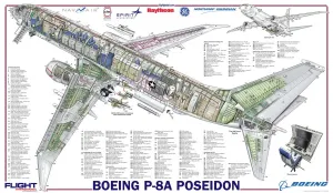 Póster de cortado transversal del Boeing P-8A Poseidón