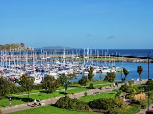 Ireland Coastal Photography Imprime: Howth Harbour, elevated view, Howth, County Dublin, Ireland