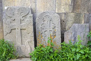 Armenian Monastery Architecture Imprime: Khachars at Tatev Monastery complex, Tatev, Syunik Province, Armenia