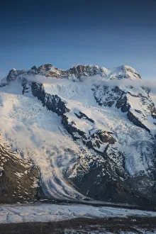 Swiss Mountain Range Imprime: Monte Rosa range & Gornergletscher, Zermatt, Valais, Switzerland