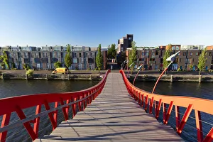 Amsterdam Bridge Imprime: Python Bridge, Zeeburg, Amsterdam, Noord Holland, Netherlands