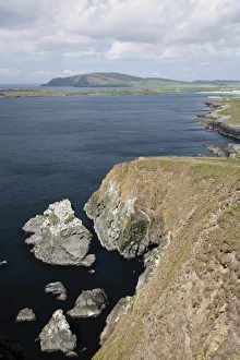European Rocky Coastlines Imprime: View of coastline with sea stack and cliffs