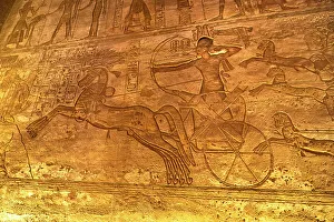 Egypt Tourism Attractions Imprime: Abu Simbel. Ancient Temple Complex cut into solid rock