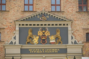 Brick Facade Design Imprime: code of arms, Rostock_Germany