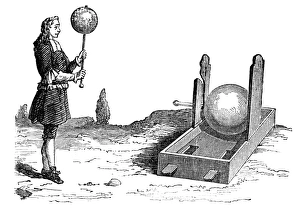 Impresiones de GENERADOR ELECTROESTÁTICO. El primer generador electroestático, inventado por Otto von Guericke c1663 Otto Von Guericke Imprime: GENERADOR ELECTROESTÁTICO. El primer generador electroestático