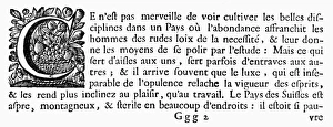 Movable Type Printing Imprime: PRINTING INITIAL, c1500. Initial C. Wood engraving, French, c1500