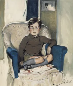 Niño joven por David Wright.