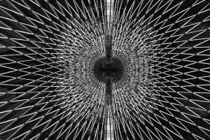 Evolve Imprime: Visualización visual abstracta: debajo de la sombrilla roja, Kyoto Japón n4b.